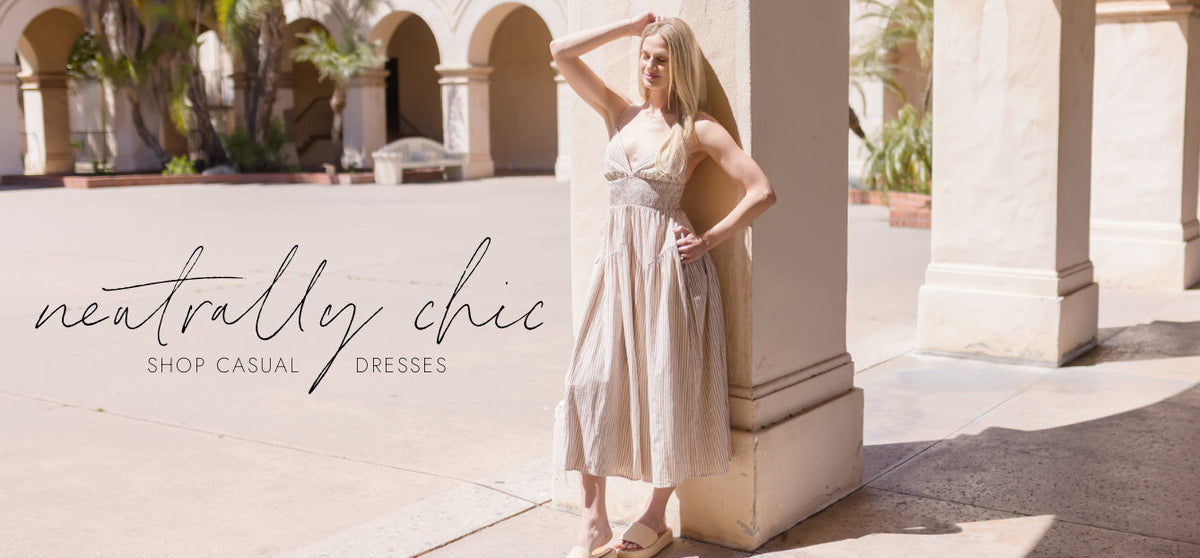 Neutrally Chic: Casual Dresses in Earthy + Classic Neutrals  Miss Match  Group Inc.