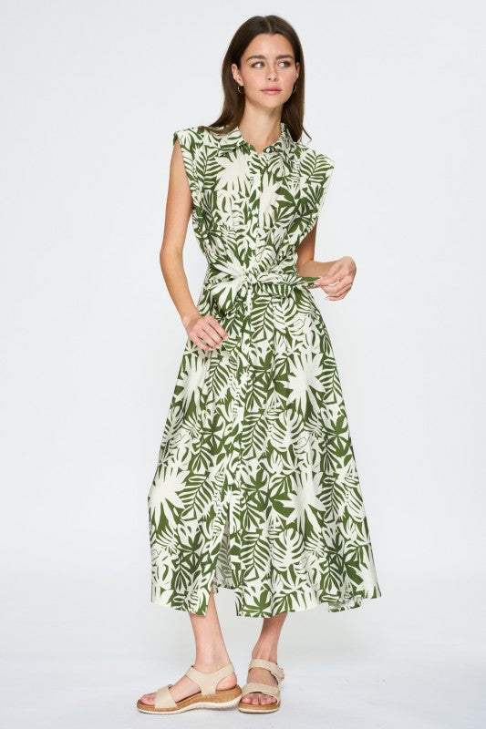 tropical print midi dress Cupshe Southbound Tropical Midi Dress - Red