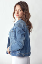 Long Sleeve Denim Jacket Light Wash