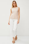 Sleeveless Knit Top Taupe