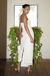 Sleeveless Lace Maxi Dress White
