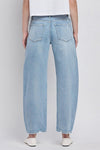 High Rise Cropped Wide Leg Jeans Light Wash
