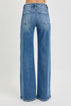 High Rise Tummy Control Wide Leg Jeans Medium Wash