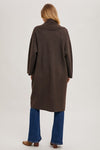 Long Sleeve Open Front Knit Cardigan Mocha