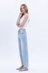 Noah High Rise Cropped Wide Leg Jeans Light Wash