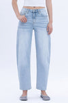 Noah High Rise Cropped Wide Leg Jeans Light Wash