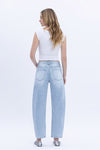 Noah High Rise Cropped Wide Leg Jeans Light Wash