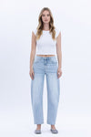 Noah High Rise Cropped Wide Leg Jeans Light Wash