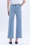 High Rise Cropped Jeans Medium Wash