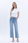 High Rise Cropped Jeans Medium Wash