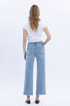 High Rise Cropped Jeans Medium Wash
