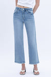 High Rise Cropped Jeans Medium Wash