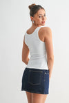 Sleeveless Ribbed Top White