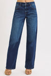 Mid Rise Wide Leg Jeans Dark Wash