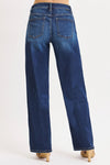 Mid Rise Wide Leg Jeans Dark Wash
