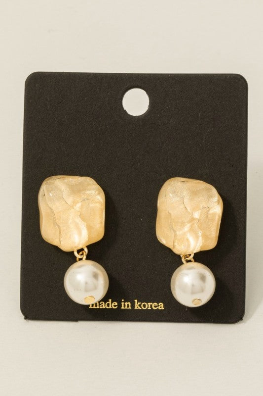  Pearl Drop Earrings Gold