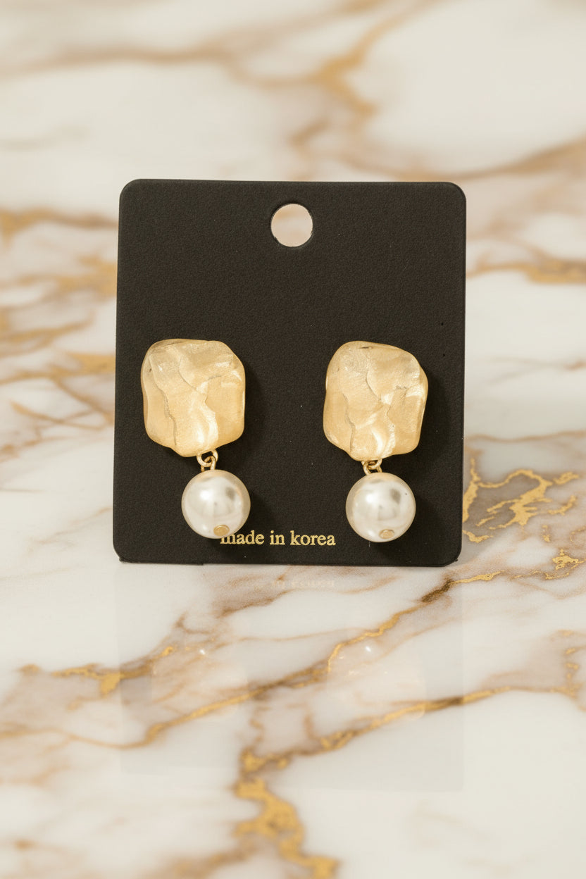  Pearl Drop Earrings Gold