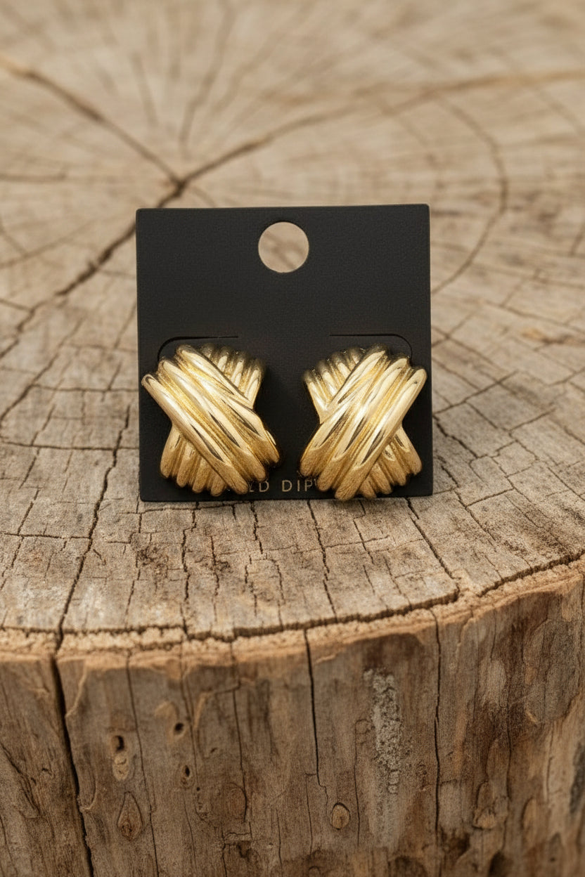 Gold Dipped Hoop Earrings