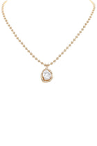  Delicate Ball Chain Faux Pearl Pendant Necklace Gold