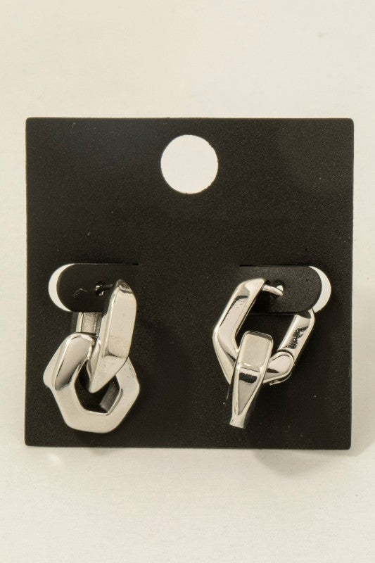 Gold Dipped Hoop Earrings Silver