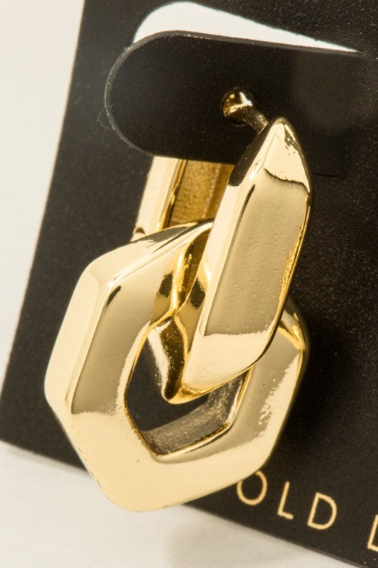 Gold Dipped Hoop Earrings Gold