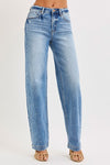 High Rise Baggy Wide Leg Jeans Medium Wash