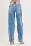 High Rise Baggy Wide Leg Jeans Medium Wash