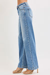 High Rise Baggy Wide Leg Jeans Medium Wash