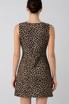 Sleeveless Animal Print Mini Dress Mocha