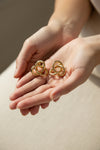  Intricate Gold Dipped Stud Earrings