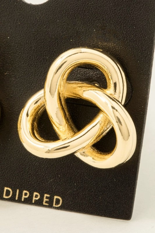  Intricate Gold Dipped Stud Earrings