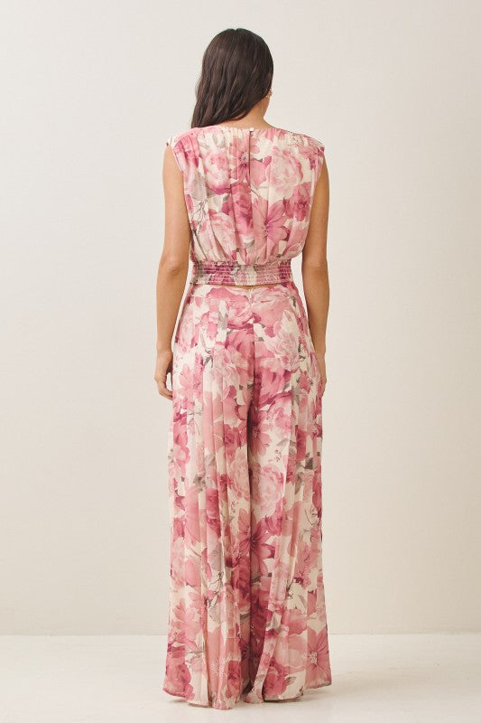  High Waist Wide Leg Pants Pink