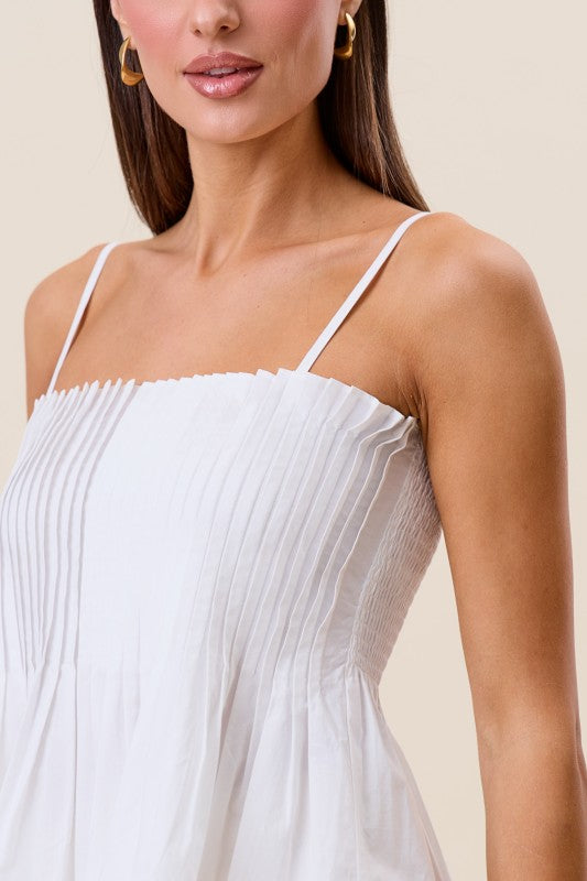 Sleeveless Pintuck Cami Top Ivory