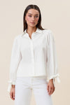 Long Sleeve Button Down Top Ivory