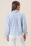 Long Sleeve Button Down Top Blue