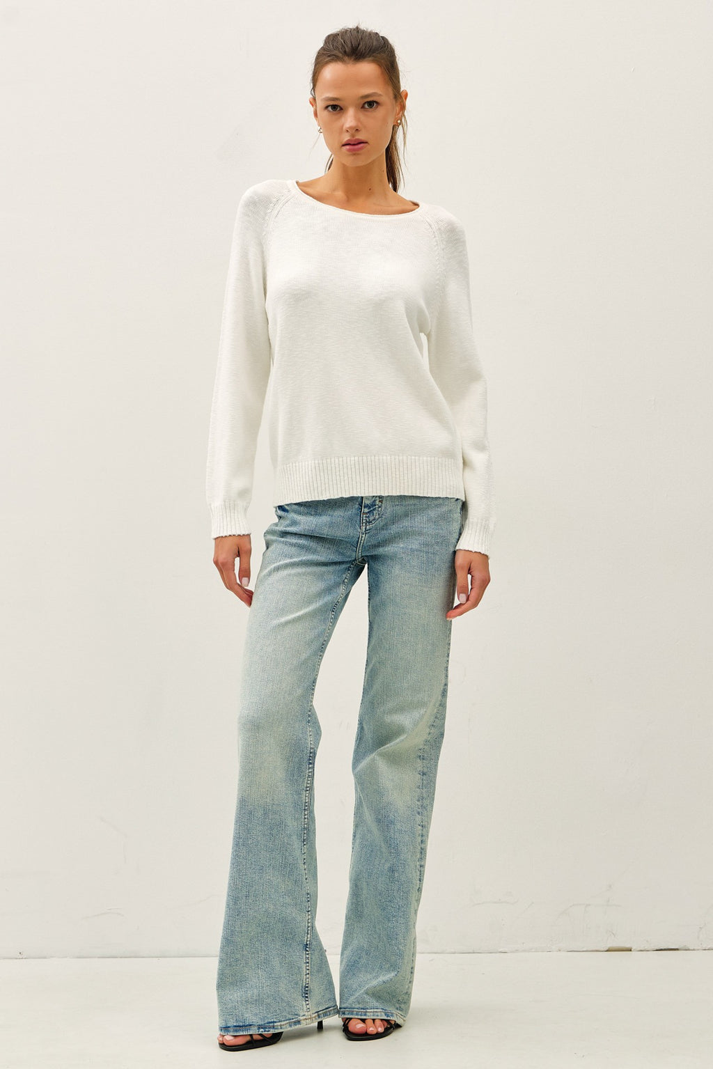 Long Sleeve Sweater White