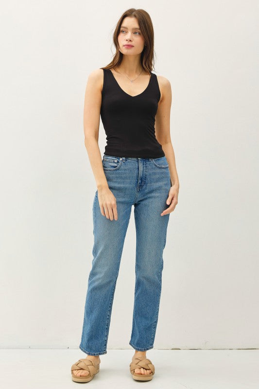 Sleeveless Tank Top Black