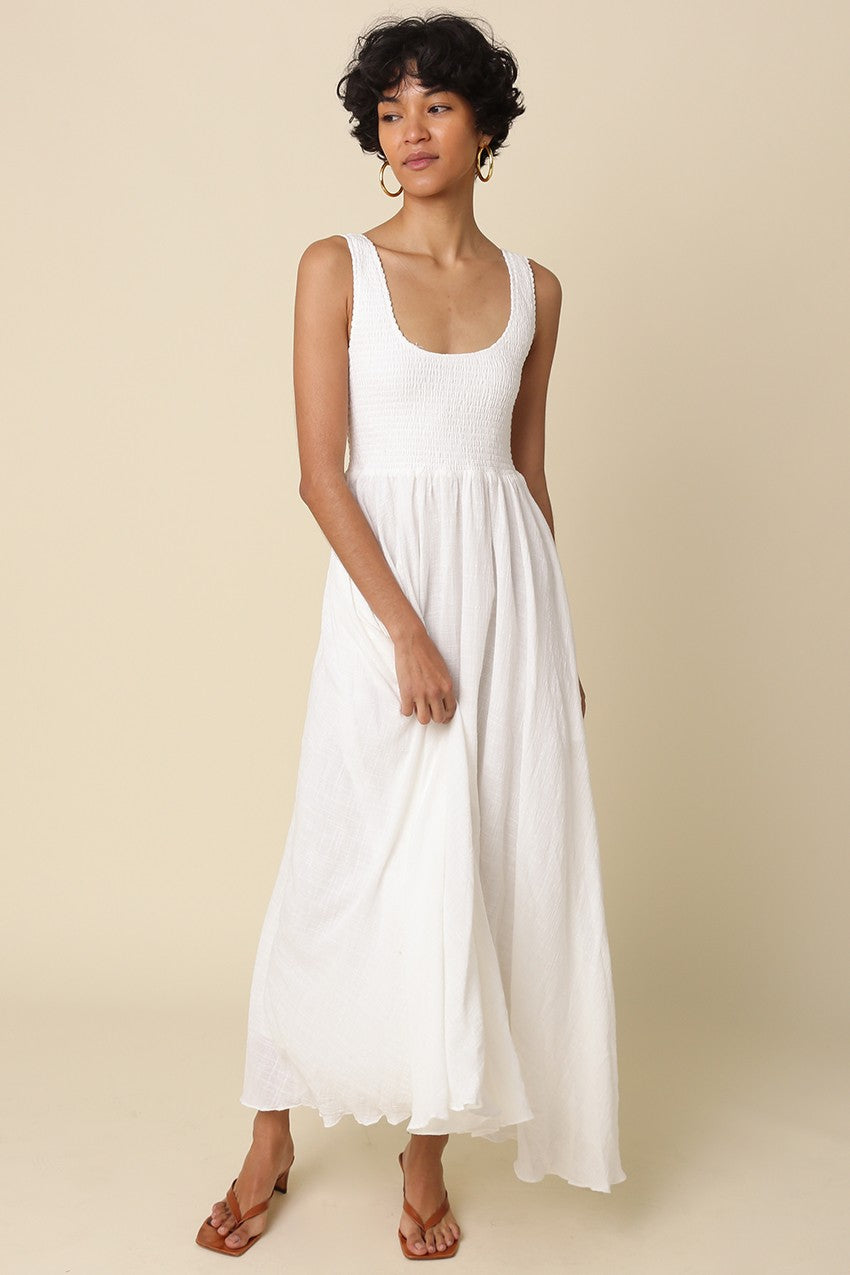 Sleeveless Maxi Dress White