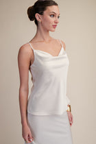 Sleeveless Satin Cami Top Cream