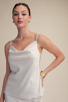 Sleeveless Satin Cami Top Cream
