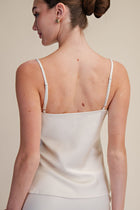 Sleeveless Satin Cami Top Cream
