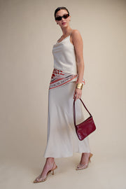 Sleeveless Satin Cami Top Cream