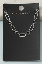 Gold Dipped Oval Linked Chain Necklace Silver