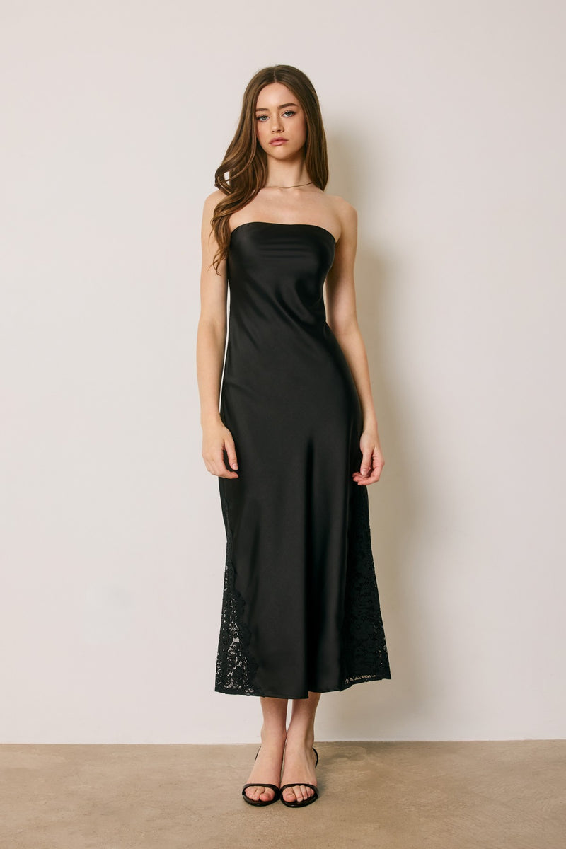 midi dress with lace trim Waitlist 9/5 • Dorian Sleeveless Delicate Black – Miss Match Group Inc sizetag-9 Color:Platium men's wrinkle free dress or simply dressing for