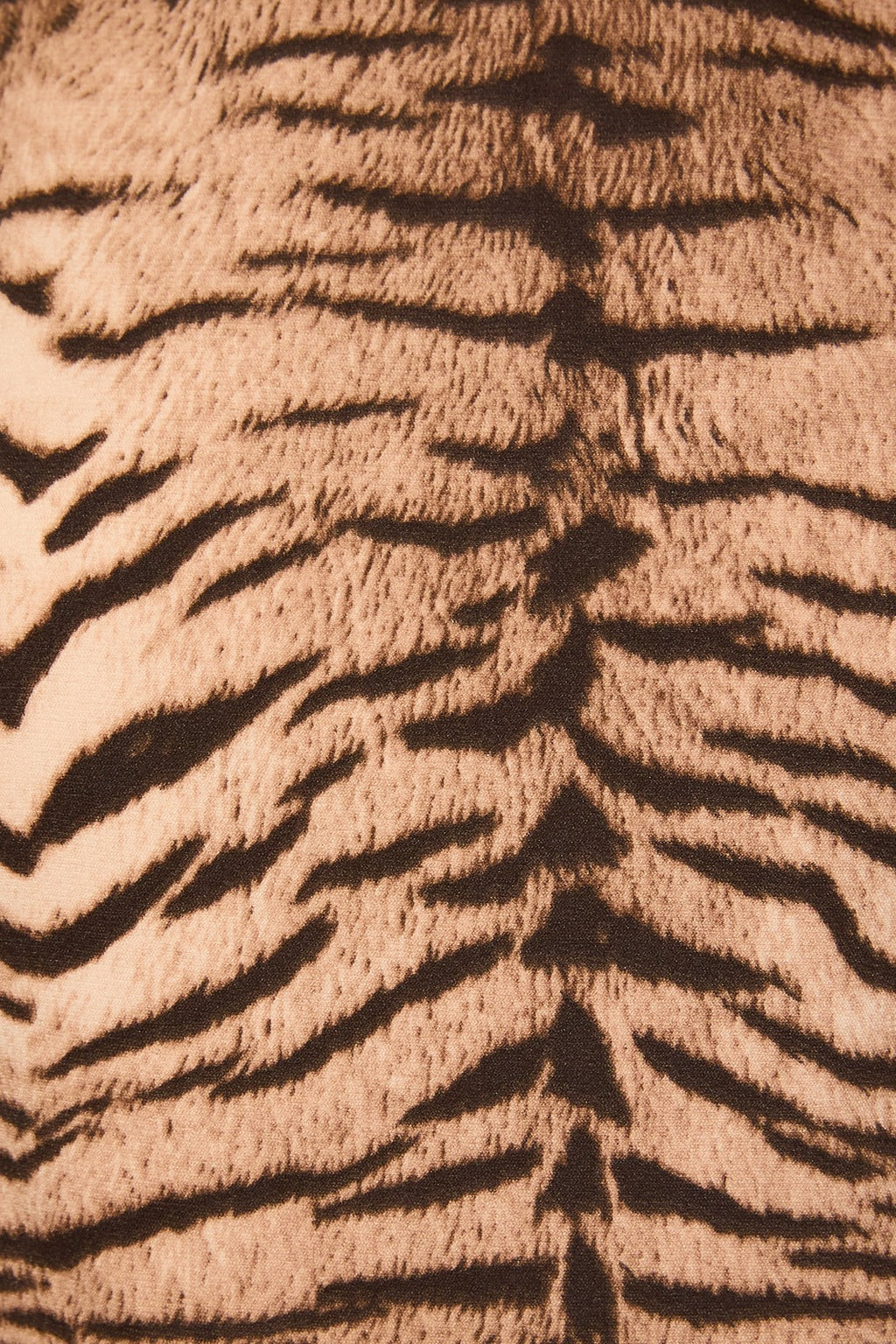 Sleeveless Lace Trim Playful Animal Print Mini Dress Brown