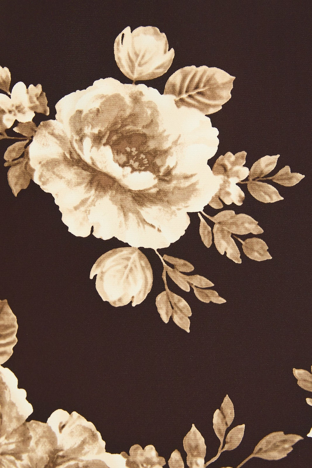Sleeveless Halter Floral Print Midi Dress Brown