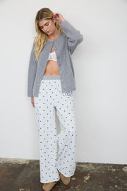  Long Sleeve Button Down Knit Cardigan Grey