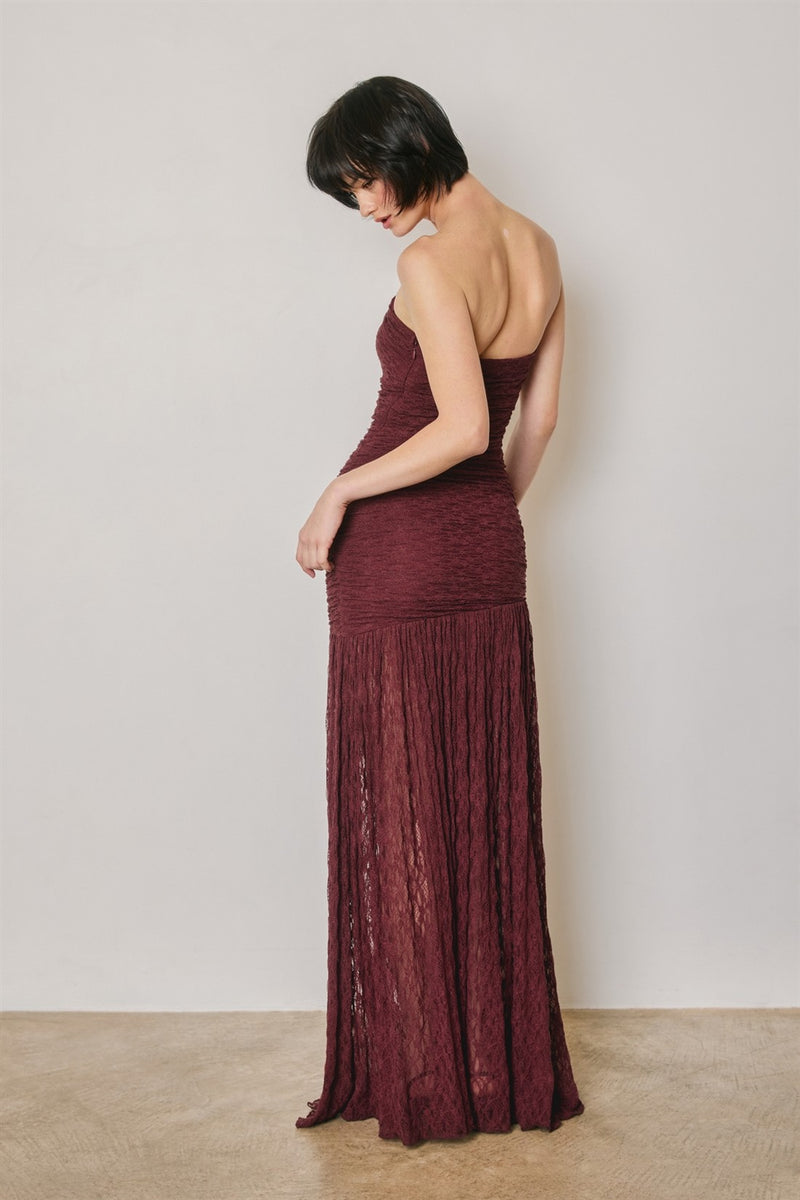 lace maxi dress maroon Thats So Fetch | Everdine Maxi Dress | burgundy
