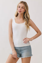  Sleeveless Tank Top White