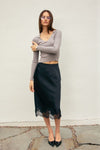 High Waist Midi Skirt Black